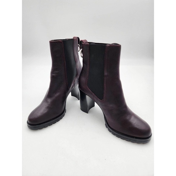Paige Natasha Bootie Wine Leather Heel Ankle Women's Size 8.5 New Boot P… - Picture 4 of 14